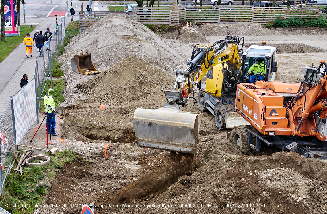 30.11.2022 - Baustelle an der Quiddestraße Haus für Kinder in Neuperlach